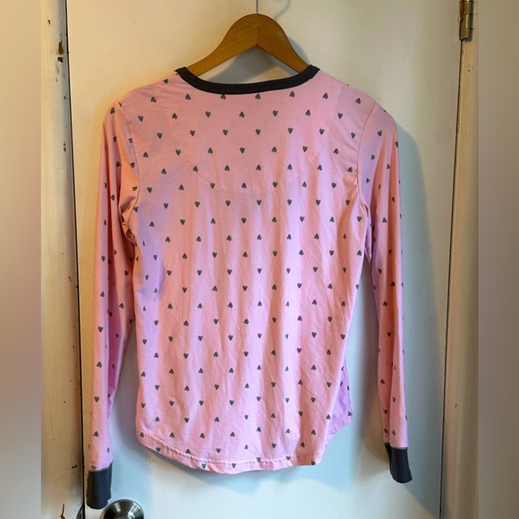 George- pink and grey buttery soft top with hearts - Picture 3 of 4
